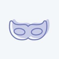 Eyes Mask Icon in trendy two tone style isolated on soft blue background vector