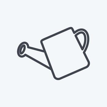 Watering tool Icon in trendy line style isolated on soft blue background vector