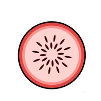 Fruit vegetable in flat hand drawn style design vector