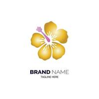 flower logo icon design template for brand or company and other vector