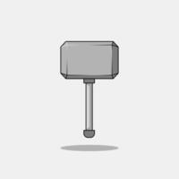 Hammer cartoon style icon illustration vector