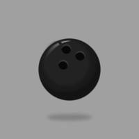 Floating bowling ball icon illustration vector