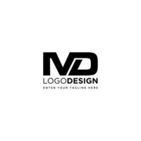 MD letter business logo design vector