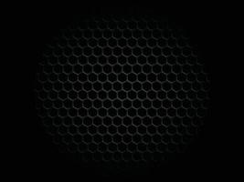 Carbon background 3d hexagonal pattern, centered focus, design element.