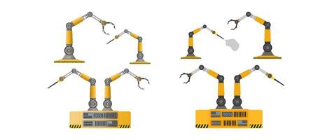 Four different types of construction equipment vector