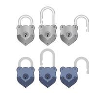 Old padlock in flat style. Antique padlock is isolated on a white background. . vector