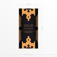 Luxurious postcard design with abstract vintage mandala ornament. Can be used as background and wallpaper. Elegant and classic vector elements are great for decoration.
