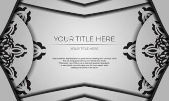 White luxury background with abstract mandala ornament. Elegant and classic elements ready for print and typography. vector