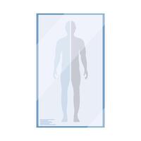 Painting with a silhouette of a man. X-ray of a person. Vector. vector