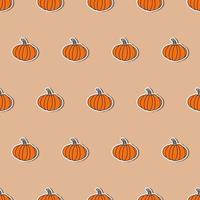 Pumpkin in a flat style. Pumpkin sticker. Suitable for backgrounds, cards and wrapping paper. Vector. vector