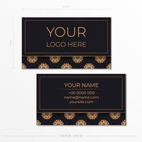 Business cards with Vintage decorative elements. Decorative floral business cards, oriental pattern, illustration. Islam, Arabic, Indian, Turkish, Pakistani, Chinese, ottoman motives. vector