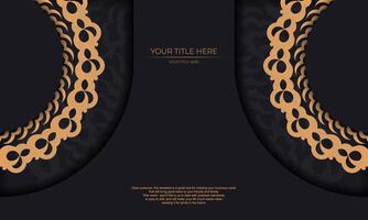 Dark luxury background with abstract ornament. Elegant and classic elements ready for print and typography. vector