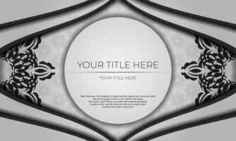 White luxury background with abstract mandala ornament. Elegant and classic vector elements with space for your text.