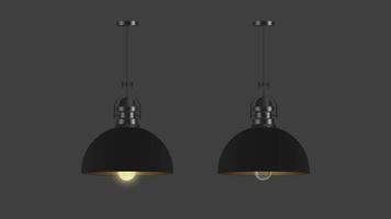 Vector set of realistic black chandeliers. Ceiling lamp. Loft style. Element for interior design.