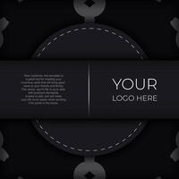Luxurious postcard design with silver abstract vintage ornaments. Can be used as background and wallpaper. vector