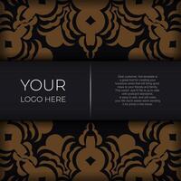 A black and gold background with an ornate pattern vector