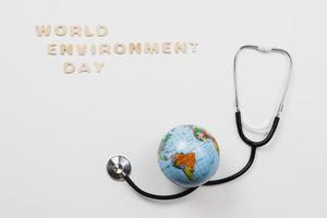 earth stethoscope text world environment day photo