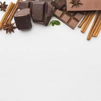 chocolate assortment with copy space photo