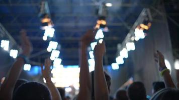 Hands up People dancing During Rock Concert video