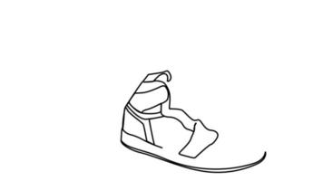 continuous line, shoes, basketball jordan video