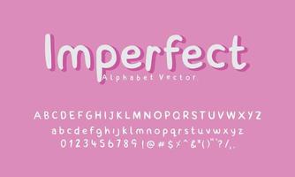 imperfect alphabet vector, display font, modern font. vector