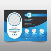 Creative Corporate Business Conference Flyer Brochure Template vector