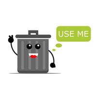 Throw garbage in dustbin concept vector