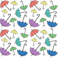 Pattern of an autumn rain umbrella.Simple illustration. For the background, cover, banner. vector