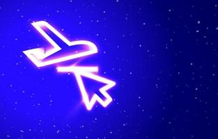 Airplane and tick arrow neon private collection. Download the unique super glowing neon ticket sale vector. light burst. Design element linear neon icon. Great name every night. Banner with space. vector