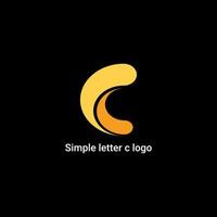 Logotipo de letra c simple, adecuado para logotipos de empresas o restaurantes, especialmente aquellos con las iniciales de la letra c. vector