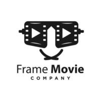 glasses movie logo design vector