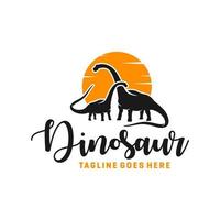 ancient animal dinosaur logo vector