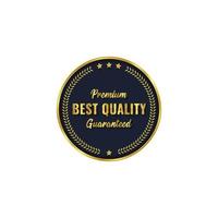 gold badge and premium label product template vector