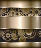 Background metallic with technology gears. vector