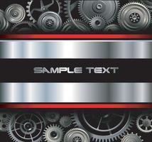 Background metallic with technology gears. vector