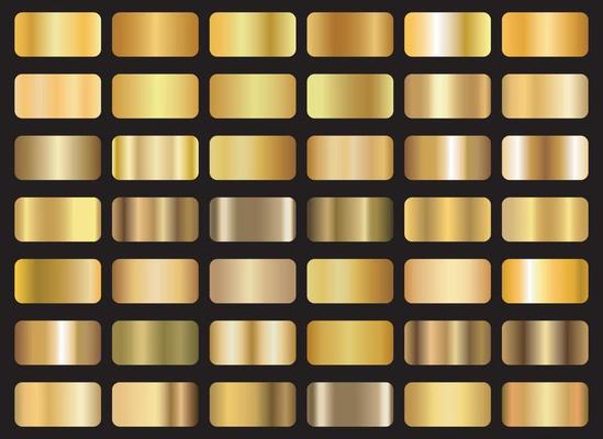 Gold foil texture background set.