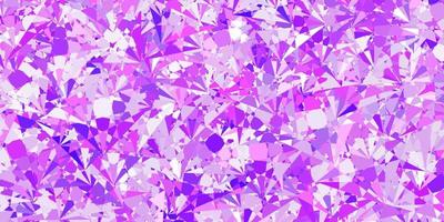 diseño vectorial de color púrpura claro con formas triangulares. vector