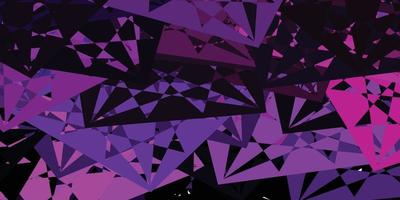 Dark Purple vector background with triangles.