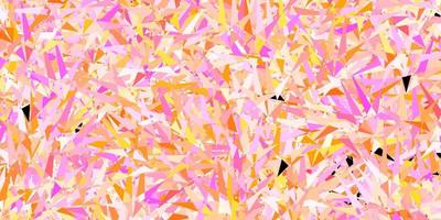 Dark Pink, Yellow vector template with crystals, triangles.