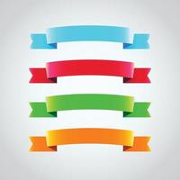 Decorative ribbon with various color vector