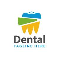 logotipo moderno de salud dental vector