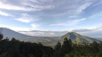 Beautiful mountain scape scenery and blue sky. The mountains on a sunny day. photo