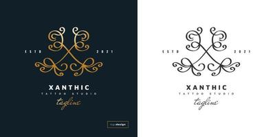 Elegant Letter X Logo Design with Handwriting Style. X Signature Logo or Symbol for Wedding, Fashion, Jewelry, Boutique, Botanical, Floral or Business Identity vector