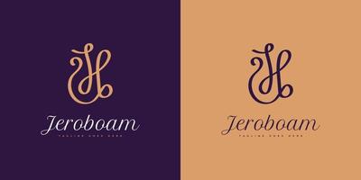 Elegant DB or JB Initial Logo Design with Handwriting Style. DB or JB Signature Logo or Symbol for Business Identity vector