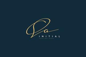 Elegant Initial S and A Logo Design with Minimal Handwriting Style. SA Signature Logo or Symbol for Business Identity vector