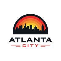 diseño de logotipo de la ciudad de atlanta vector