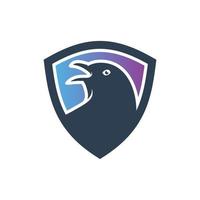 Modern flying starling logo vector