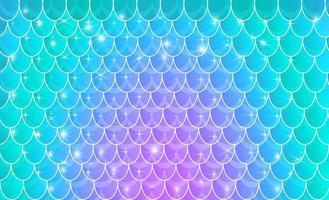 Colored mermaid scales, fish scales. Fantasy background in sparkling stars for design. Vector illustration.