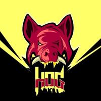 hog head mascot logo ,illustration hog vector