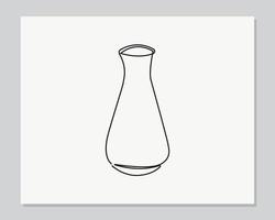 vase continuous one line illustration vector